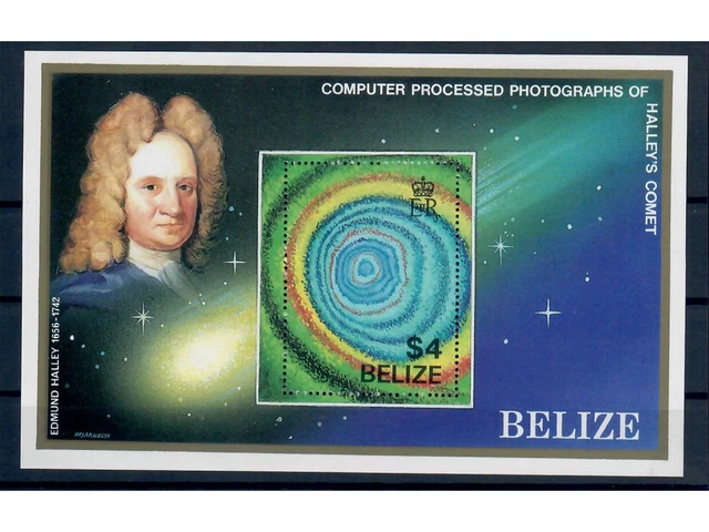 Belize, MiNr. Block 79 **, postfrisch, Halley’s Comet, Halleyscher Komet