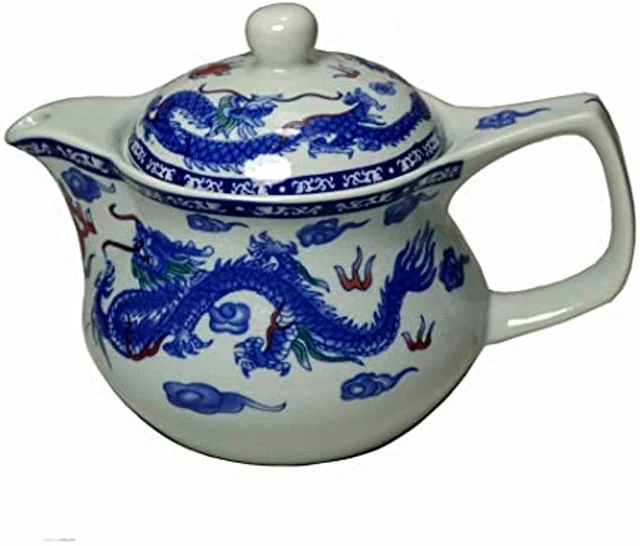 Porcelain Teapot 17oz Tea Pot Removable Stainless Steel Filter Ceramic Kettle
