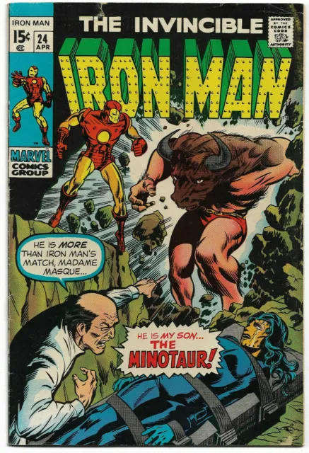 Invincible Iron Man#24 Fn/Vf 1970 Marvel Bronze Age Comics