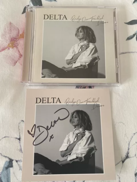 DELTA GOODREM - BRIDGE OVER TROUBLED DREAMS * AU 11 TRK CD w SIGNED ART CARD