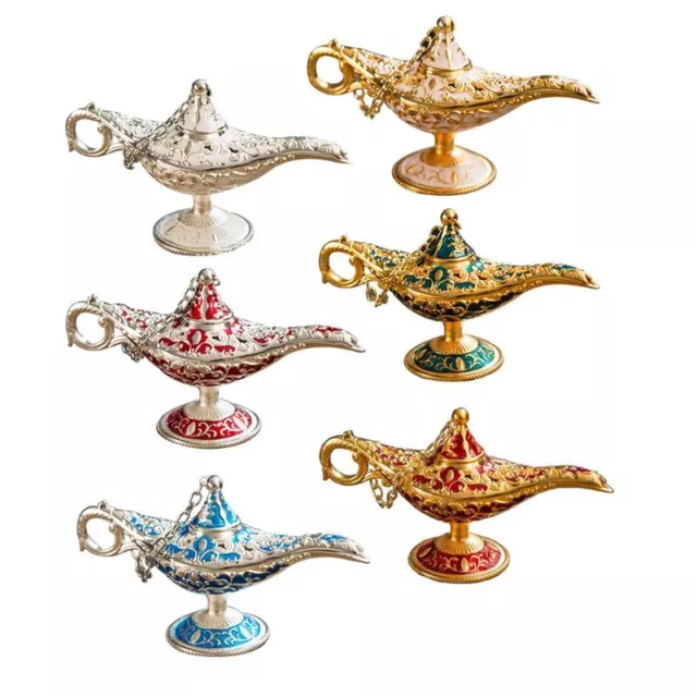 Metal Genie Lamp Light Wishing Teapot Retro Furnishing Articles Light Decora