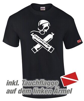 T-shirt SUBACQUEO IMMERSIONI ULTIMATE Diver Dive Diving Scuba Skull no limit frase