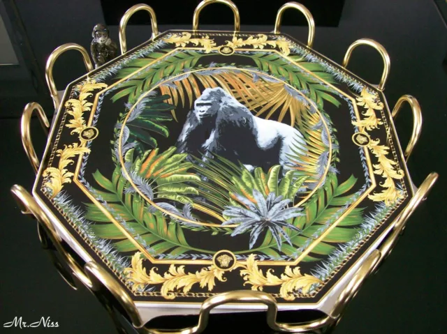 Rosenthal Versace Le Régne Animal Bob Tablett 37 cm x  37 cm *1 A NEU & OVP* 3