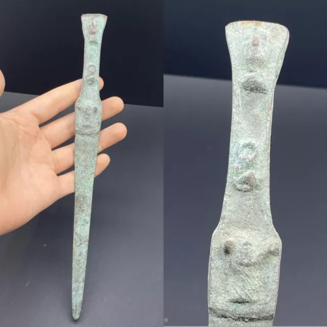 Beautiful Ancient Old Roman Bronze Legionary Dagger Short Sword