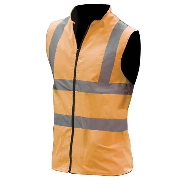 Yoko Mens Workwear Hi-Vis Reversible Fleece Vest / Jacket (BC1232)
