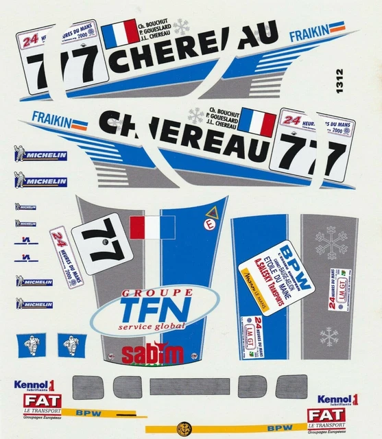 Décalcomanies 1/43 Pour Porsche 996 GT3 LM Le Mans 1999 - Occasion Pour Collectionneurs