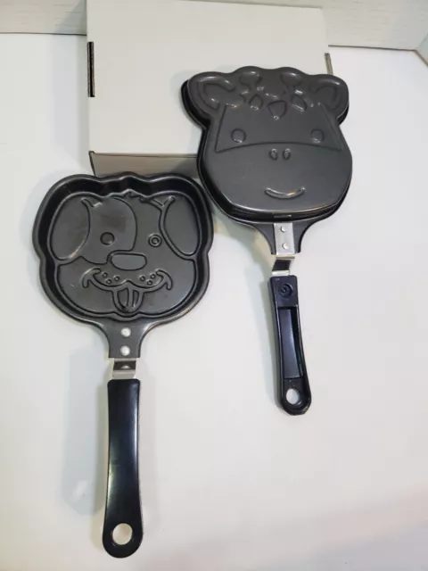 Mini Cow & Puppy Pancake Egg Skillet Pan Cooking Breakfast