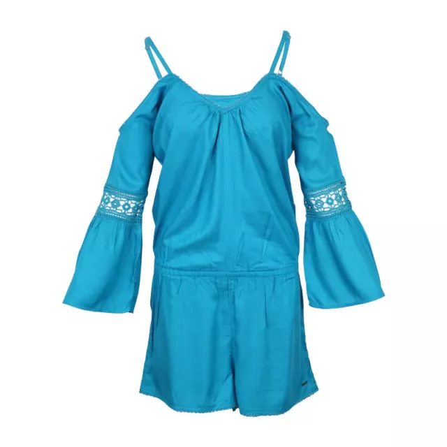 Roxy Womens Island Joy Romper Mosaic Blue Msrp $59.50