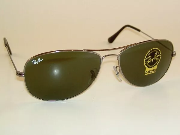 New Ray Ban Sunglasses COCKPIT Gunmetal Frame  RB 3362 004  G-15 Green Lens 59mm