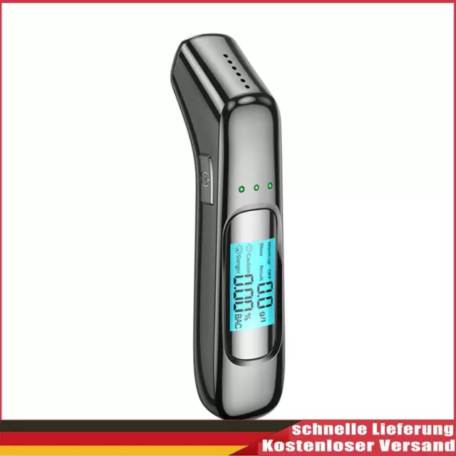 Rilevatore etilometro senza contatto dispositivo di rilevamento alcool soffio aria (nero)