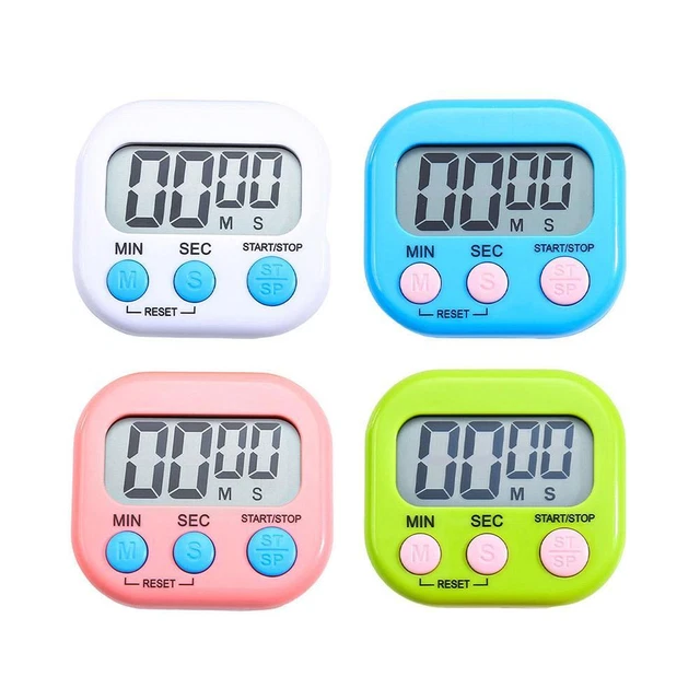 Large LCD Digital Kitchen Cooking Timers Count Down Up Clock Magnetic Loud Alarm
