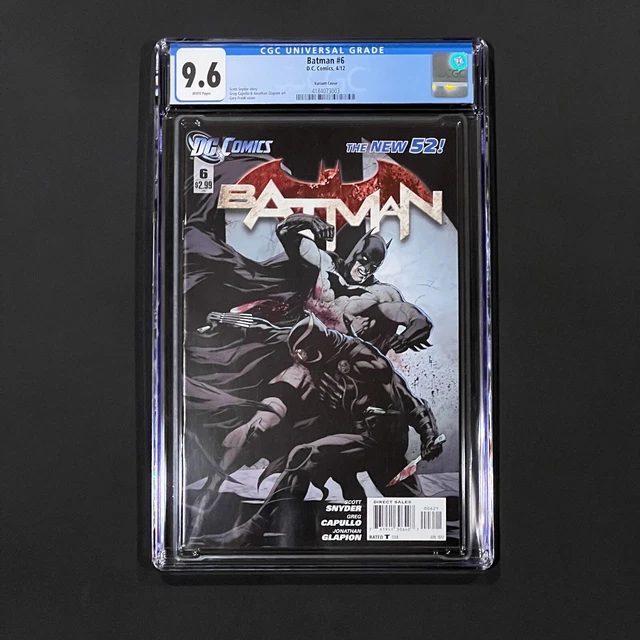 BATMAN #6 CGC 9.6 WP Variant Incentive Cover B 1st COURT OF OWLS New 52! 2012