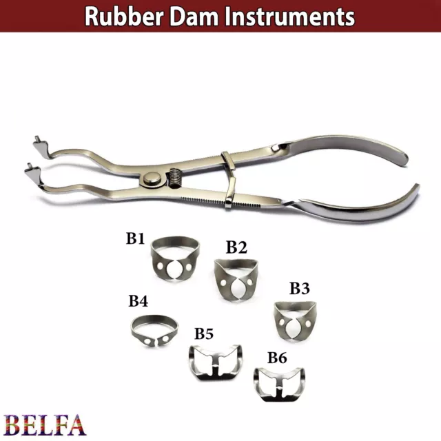 Rubber Dam Light Ivory Clamps Forceps Clamps Wingless Basic Kit