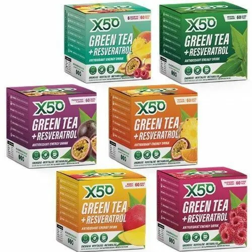 X50 Green Tea Detox Teatox Fat Burner Weight Loss Drink Tribeca Health 60 Sachet