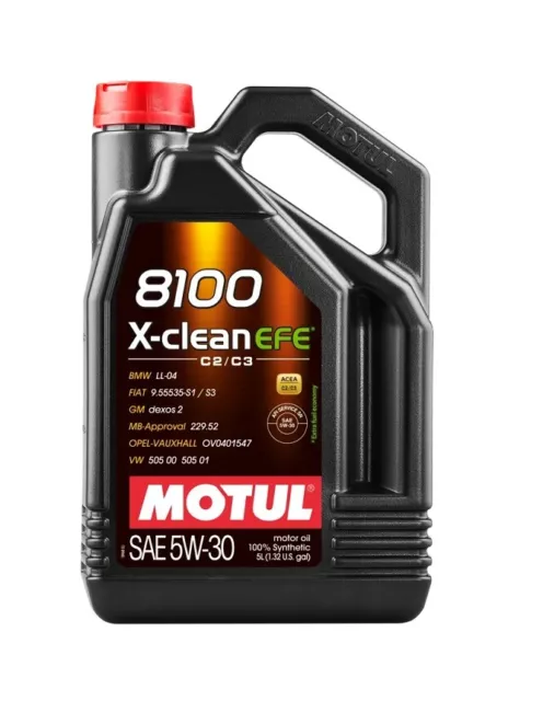 MOTUL - Olio Motore 8100 X-CLEAN EFE C2 C3 x 5 Litri