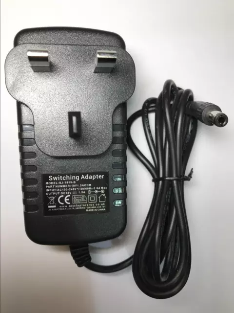 18V Mains AC-DC Adaptor Power Supply Charger UK Plug for JBL On Stage Speaker