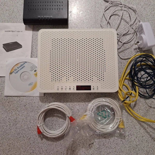 2 X OPTUS / Sagemcom F@ST3864 ADSL2 & 1201 Wireless Router Modem Wi-Fi ...