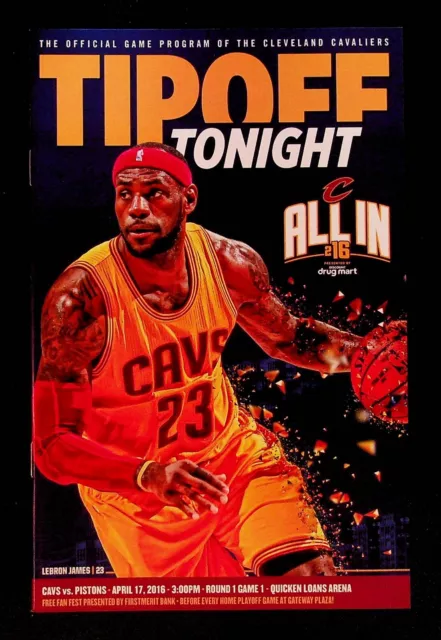 Lebron James Cleveland Cavaliers NBA Playoff Program 2016 Championship Season