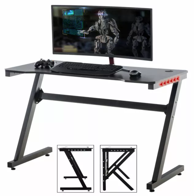 Escritorio Gaming Lewiston Ajustable En Altura, Impermeable & Base Metálica