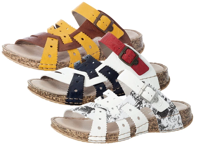 Rieker Chaussures Femmes Sabots en Cuir Mules 61185