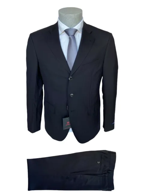 Abito sartoriale uomo San Remo, nero DROP 6 in fresco Lana SUPER 150'S, -60%.