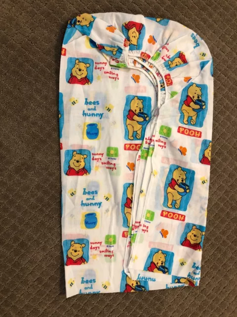 Vintage Disney Winnie the Pooh Toddler Bed Fitted Crib Sheet