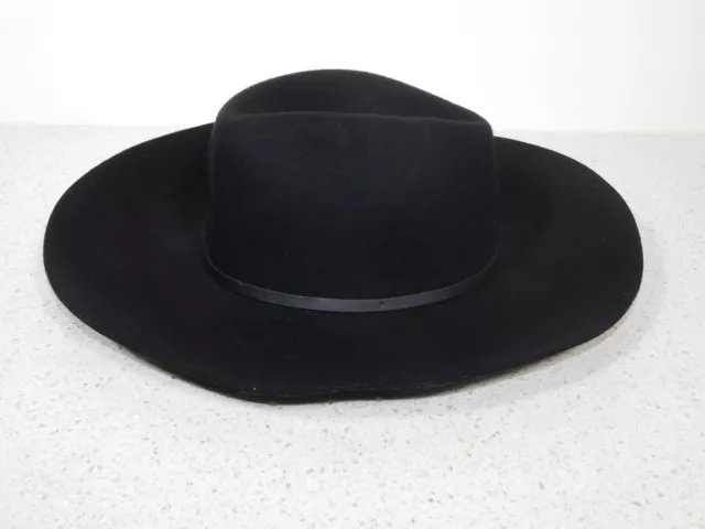 Merona Women's Wide brim hat Black one size NWT Fedora