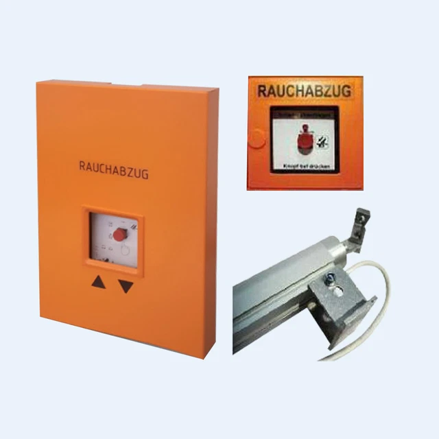 RWA-Treppenhaus-Set Aumüller RWA-Zentrale EMB7300 2,5 A inkl. Taster orange, zus. Taster, Rauchmelder