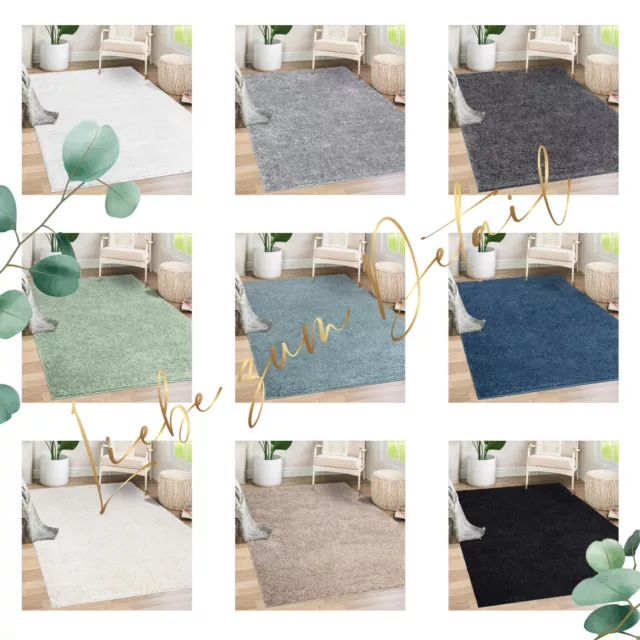 TAPISO Boho Tapis Salon Crème Gris Foncé Losanges Franges Shaggy