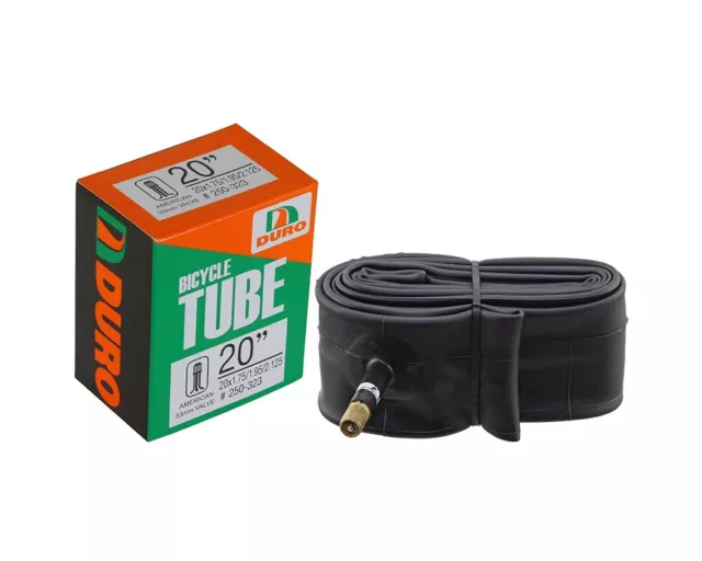 NEW! Bike Bicycle Tube DURO 20" x 1.75"/1.95/2.125" Regular 33mm Schrader/Valve.