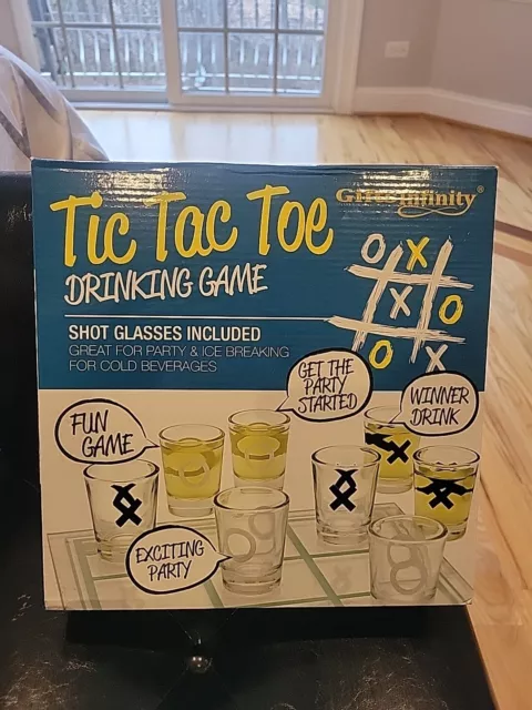 NEW Tic Tac ToeDRinking Game Shot Glasses Included