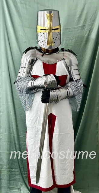 Catena Medievale In Alluminio Posta Coif Butted Rievocazione Armatura - Foto 2