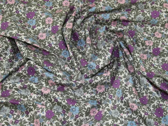 Rose & Hubble 100% Cotton Poplin Fabric Lilac - per metre