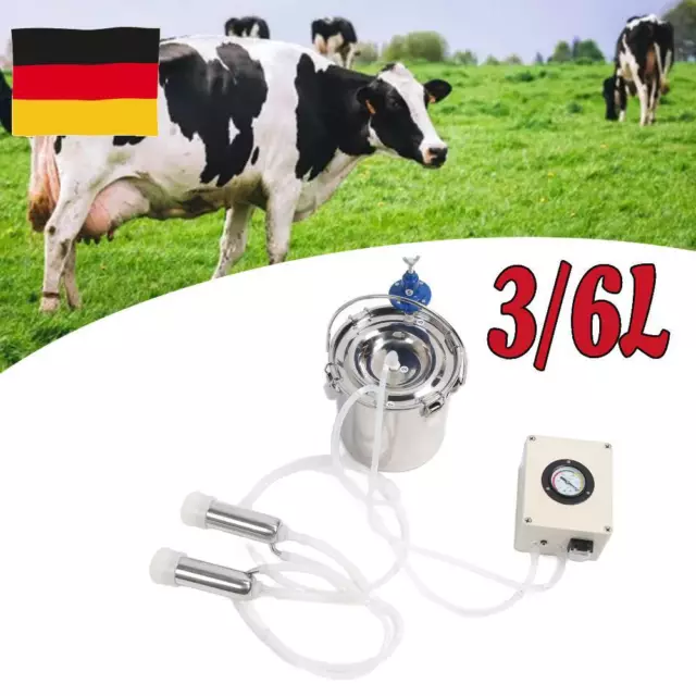 3/6L Elektrische Melkmaschine für Rinder Tragbarer Bauernhofmelker EU-Stecker