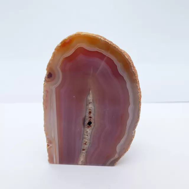 Orange Agate Base Cut Geode Crystal $40