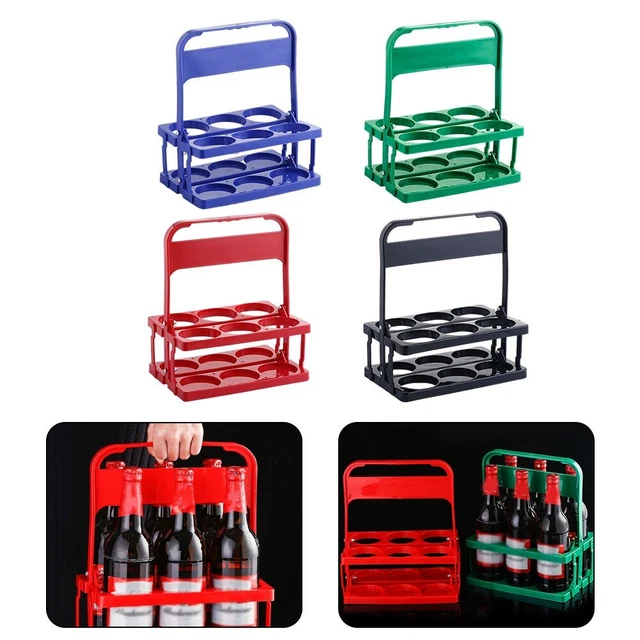 6 pezzi cesto di plastica bottiglia di birra portabottiglie riutilizzabile nuovo di zecca