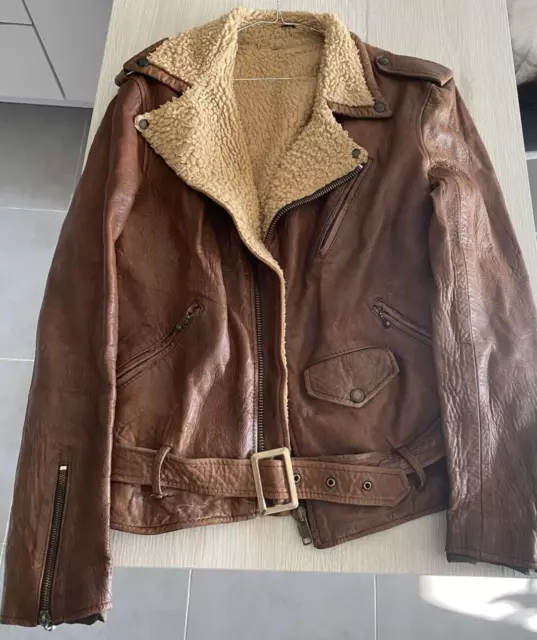 Veste En Cuir Rawhide leather Vintage