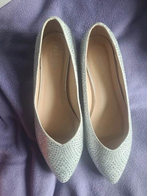 Scarpe paradossali londine Finley Wide Fit argento luccicante