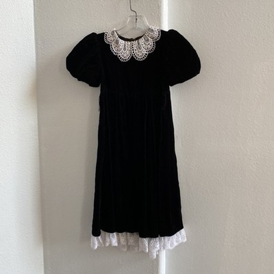 Jessica McClintock Vintage Velvet Collar Sleeve Dress Size 6X