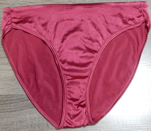 VINTAGE PINK KMART Second Skin Satin High Leg Bikini Panties Sz 1X