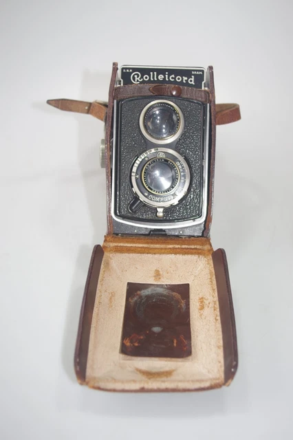 Rolleicord Compur Triotar 1:3,5, f=7,5 cm,D.R.P. / D.R.G.M. mit Tasche,ungeprüft