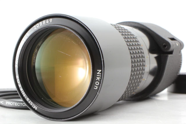 【Exc+4】 Nikon Ai-s Micro Nikkor 200mm f/4 MF Macro Telephoto Lens From JAPAN