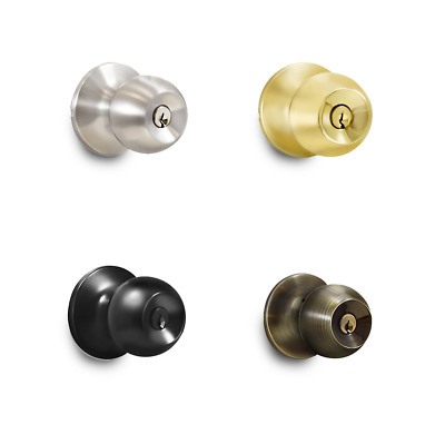 Premier Lock Entry Door Knob Lock Set With 2 Keys Keyed Alike