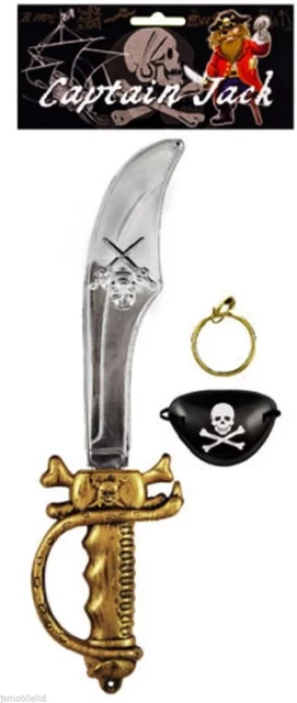 Pirate Cutlass Sword, Earring & Eye Patch set 1 main image 0