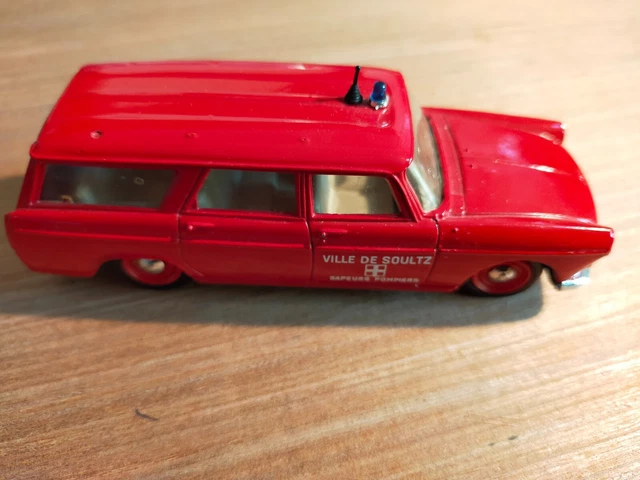 Peugeot 404 Break Pompiers - Eligor 1/43 - Ville De Soultz - Réf 100261 - Occasion