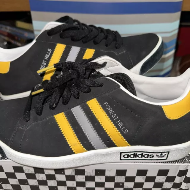 Adidas forest hills black yellow on sale