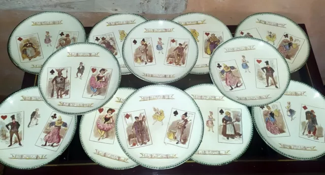 12 Plates Dessert Talking CHOOSE THE ROI Card Game HB & Cie Earth Iron