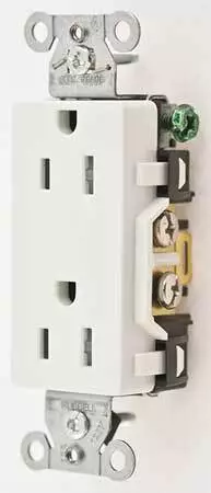 Hubbell Dr15whitr 15A Duplex Decorator Receptacle 125Vac 5-15R Wh