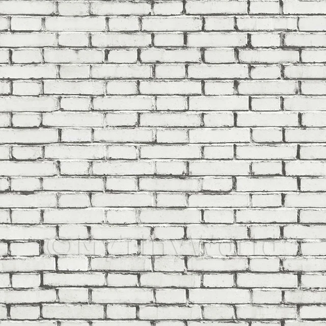 Papier Peint Miniature Brique Rouge Pour Maison De Poupées 1/12 - Marque MyTinyWorld, Neuf