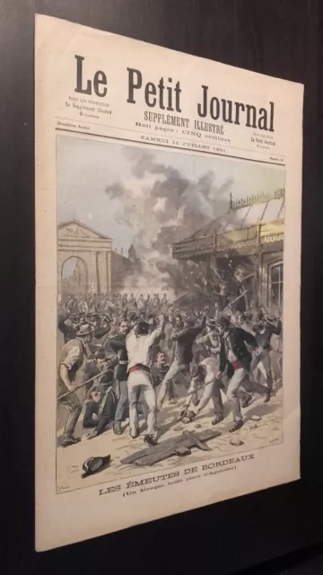 Journal Le Petit Parisien N°33 Samedi11 Juillet 1891 Abe